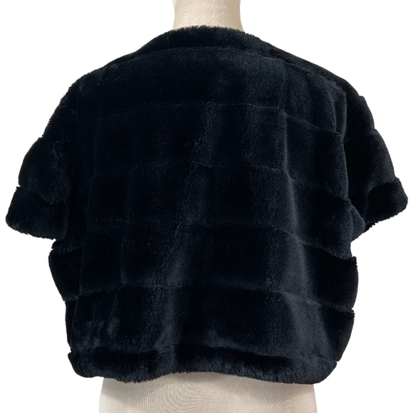JW Jason Wu Black Faux Fur Formal Shrug Bolero Jacket Size XXL - Picture 4 of 9